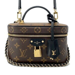 Louis Vuitton Monogram Reverse Vanity Chain Pouch Black